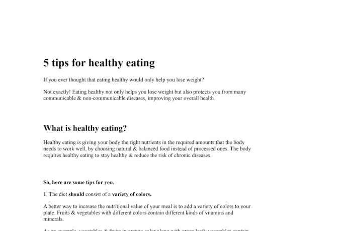write simple health blog posts